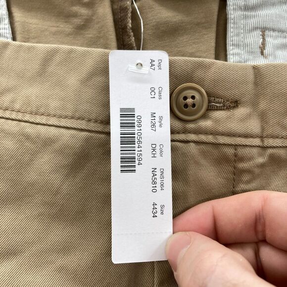 J.Crew 484 Chino Pants Mens 44x34 Slim Straight Leg Khaki Beige Preppy Casual - Picture 5 of 14